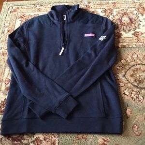 BNWT Sam Adams Vineyard Vines women’s Shep Shirt Solid in “Vineyard Navy” size S